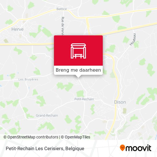 Petit-Rechain Les Cerisiers kaart