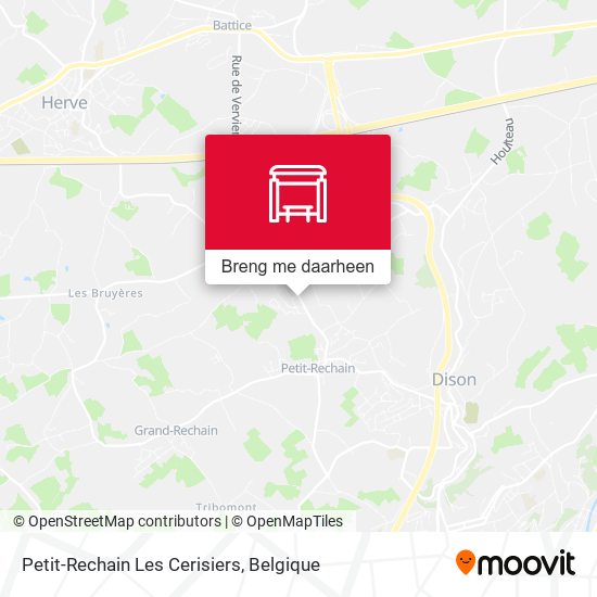 Petit-Rechain Les Cerisiers kaart