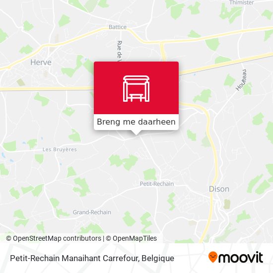 Petit-Rechain Manaihant Carrefour kaart