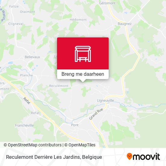 Reculemont Derrière Les Jardins kaart