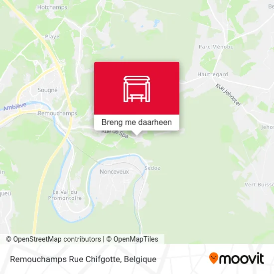 Remouchamps Rue Chifgotte kaart