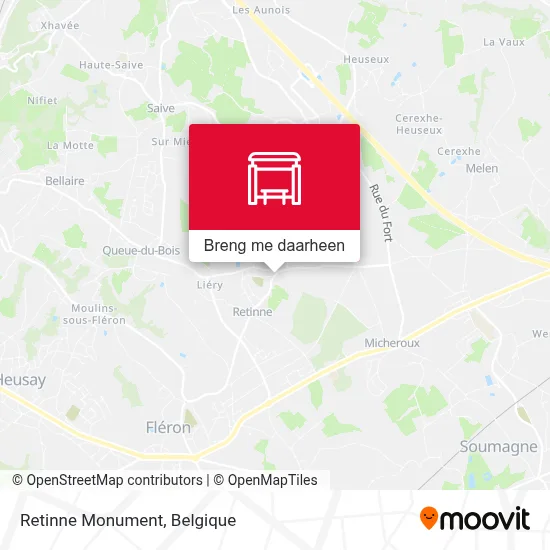 Retinne Monument kaart