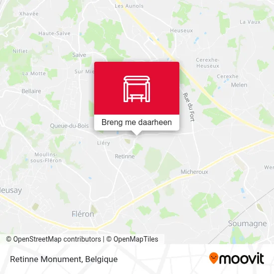 Retinne Monument kaart