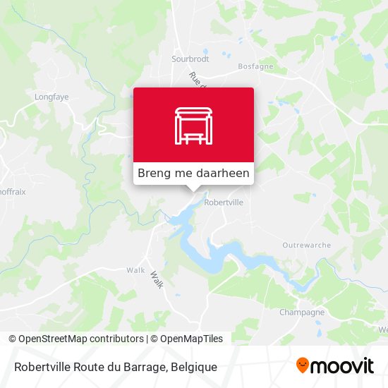 Robertville Route du Barrage kaart