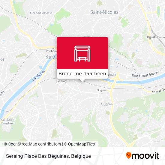 Seraing Place Des Béguines kaart