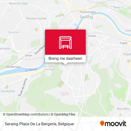 Seraing Place De La Bergerie kaart