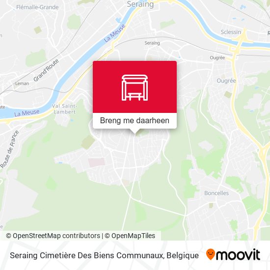 Seraing Cimetière Des Biens Communaux kaart