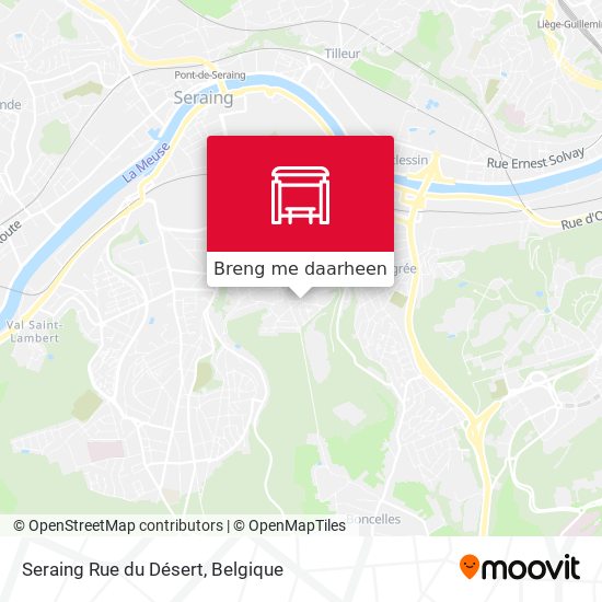 Seraing Rue du Désert kaart