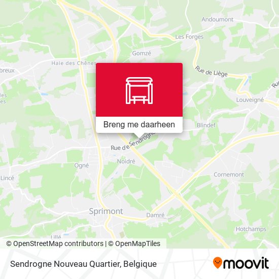 Sendrogne Nouveau Quartier kaart