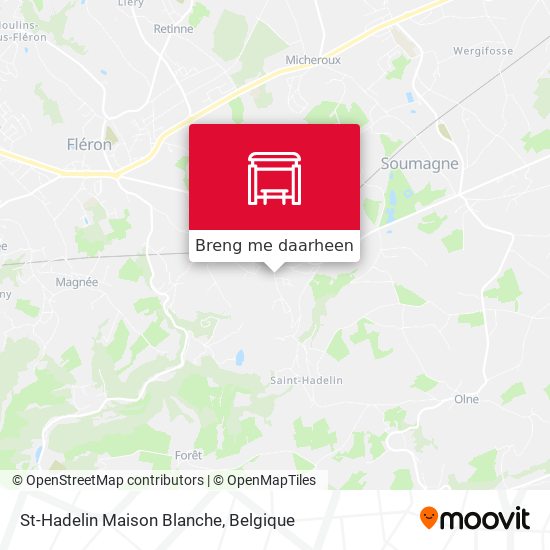 St-Hadelin Maison Blanche kaart