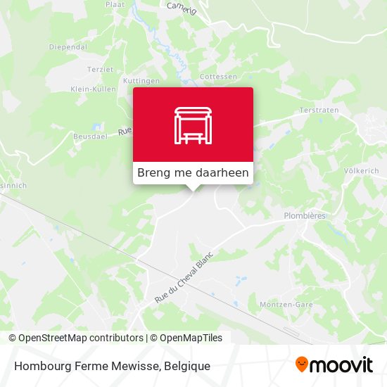 Hombourg Ferme Mewisse kaart