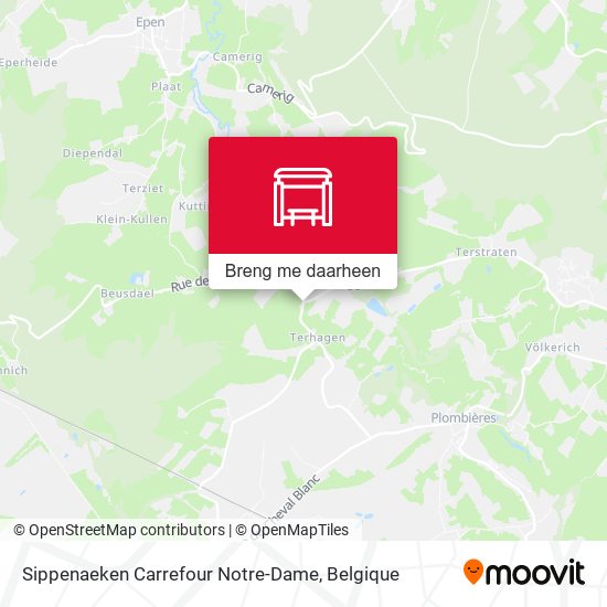 Sippenaeken Carrefour Notre-Dame kaart