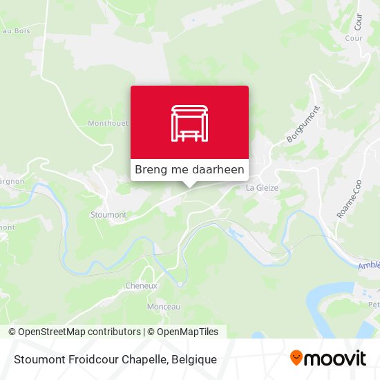 Stoumont Froidcour Chapelle kaart