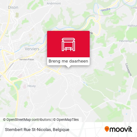 Stembert Rue St-Nicolas kaart