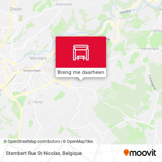 Stembert Rue St-Nicolas kaart