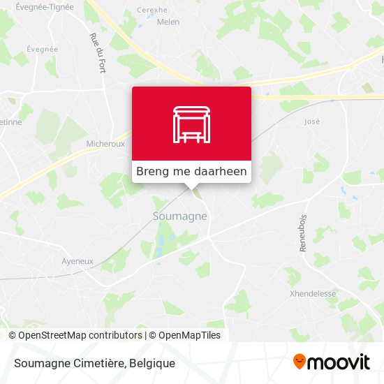 Soumagne Cimetière kaart