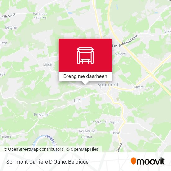 Sprimont Carrière D'Ogné kaart