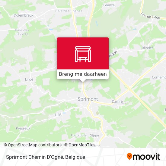 Sprimont Chemin D'Ogné kaart