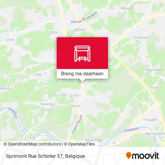 Sprimont Rue Schinler 37 kaart