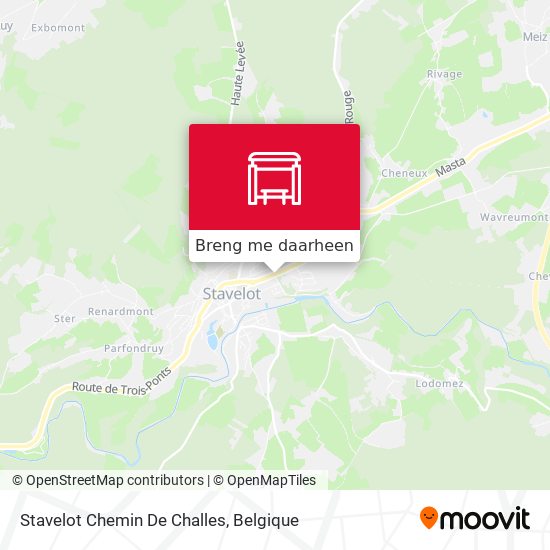 Stavelot Chemin De Challes kaart