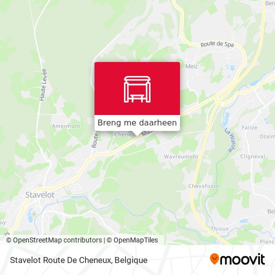 Stavelot Route De Cheneux kaart