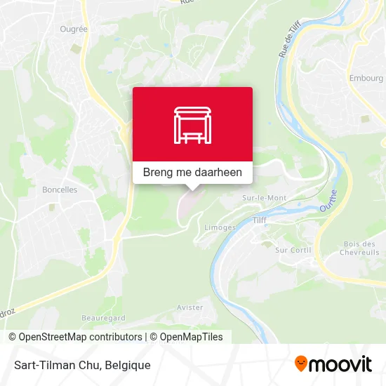 Sart-Tilman Chu kaart