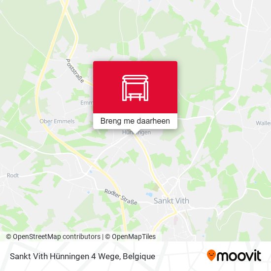 Sankt Vith Hünningen 4 Wege kaart