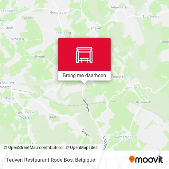 Teuven Restaurant Rode Bos kaart