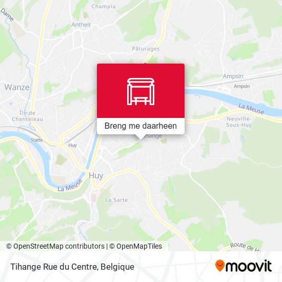 Tihange Rue du Centre kaart