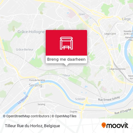 Tilleur Rue du Horloz kaart