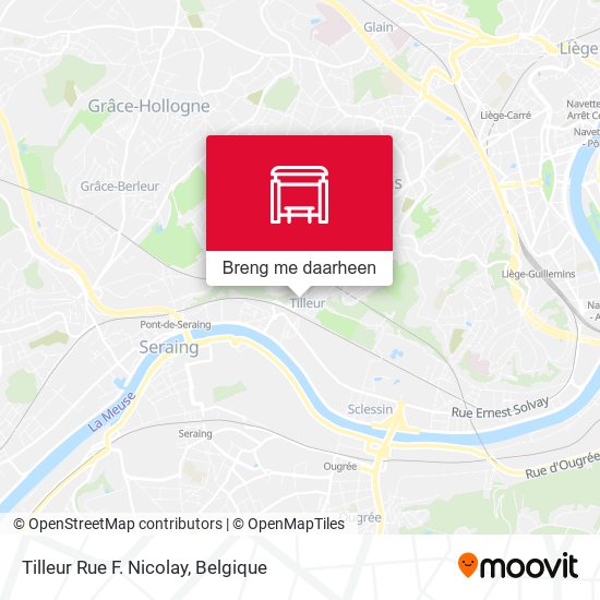 Tilleur Rue F. Nicolay kaart