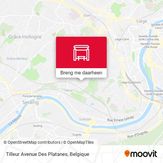 Tilleur Avenue Des Platanes kaart