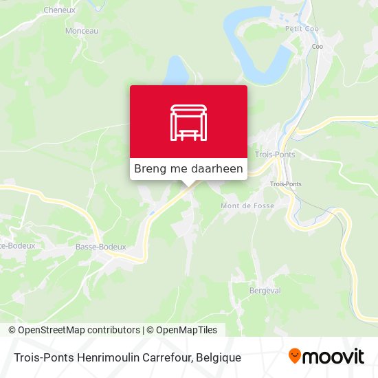 Trois-Ponts Henrimoulin Carrefour kaart
