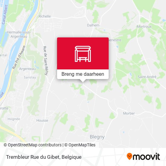 Trembleur Rue du Gibet kaart