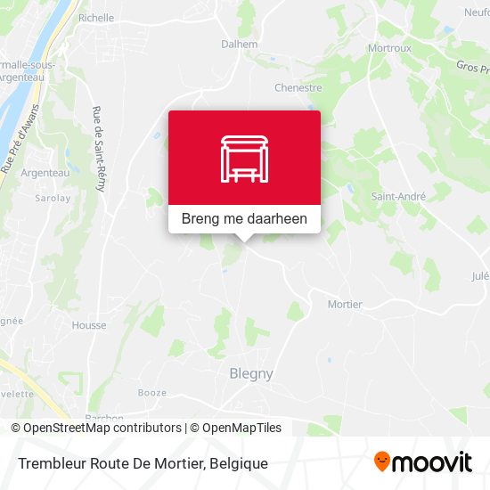Trembleur Route De Mortier kaart