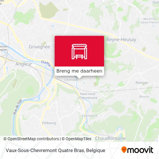 Vaux-Sous-Chevremont Quatre Bras kaart