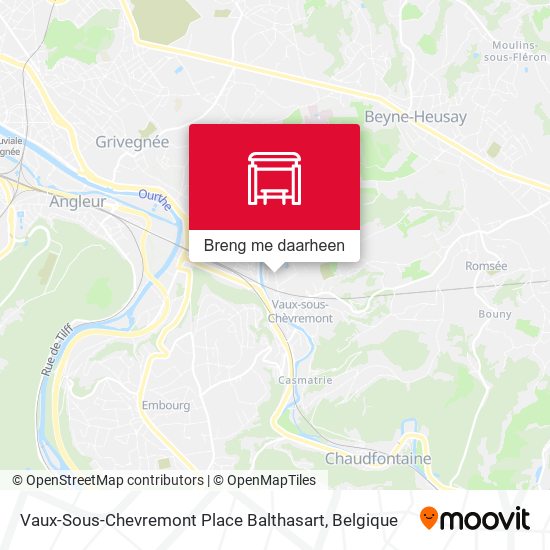 Vaux-Sous-Chevremont Place Balthasart kaart