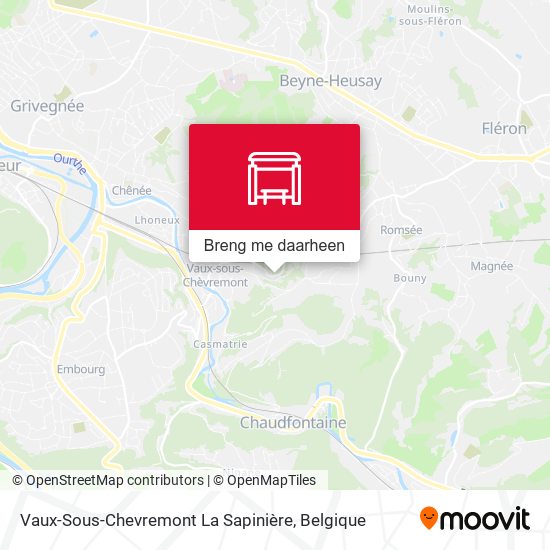 Vaux-Sous-Chevremont La Sapinière kaart