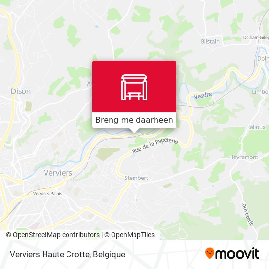 Verviers Haute Crotte kaart