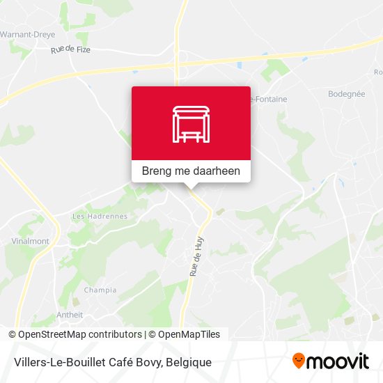 Villers-Le-Bouillet Café Bovy kaart