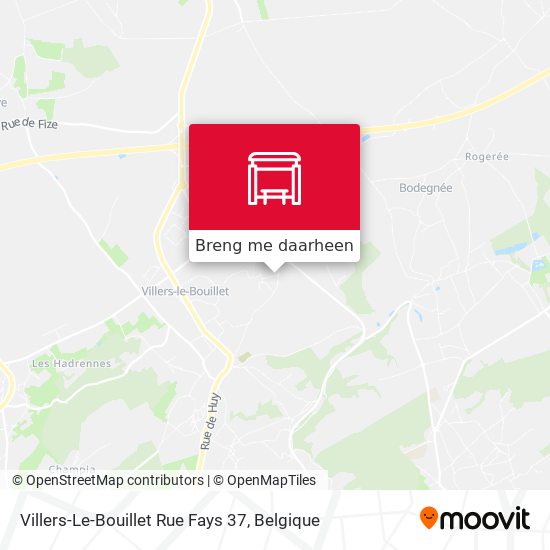 Villers-Le-Bouillet Rue Fays 37 kaart