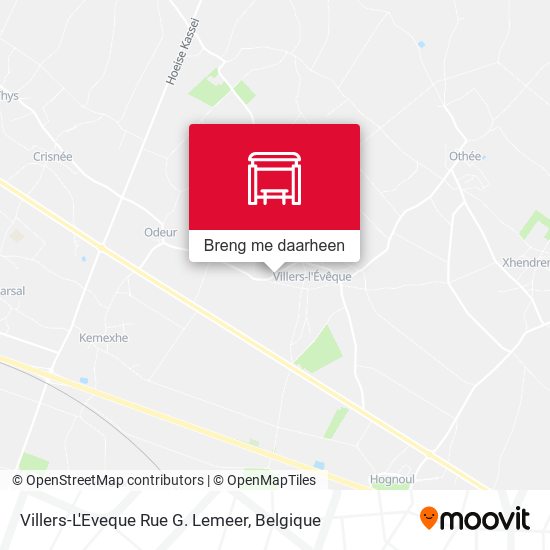 Villers-L'Eveque Rue G. Lemeer kaart