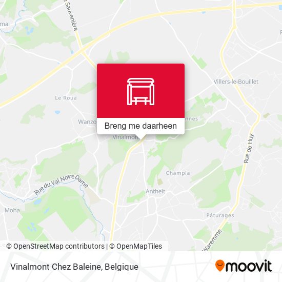 Vinalmont Chez Baleine kaart