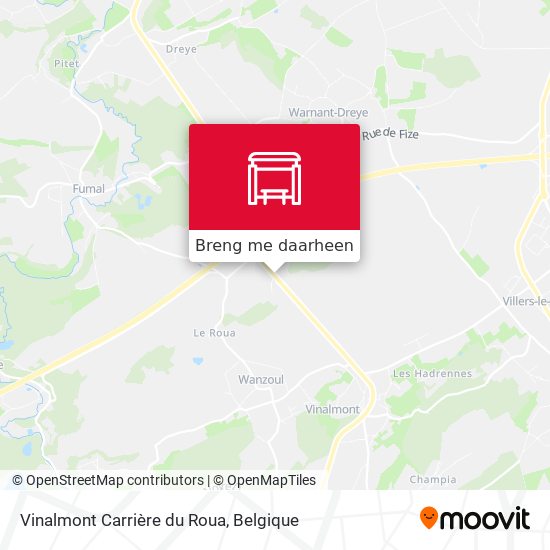 Vinalmont Carrière du Roua kaart
