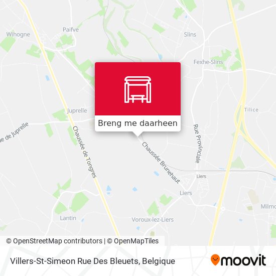 Villers-St-Simeon Rue Des Bleuets kaart
