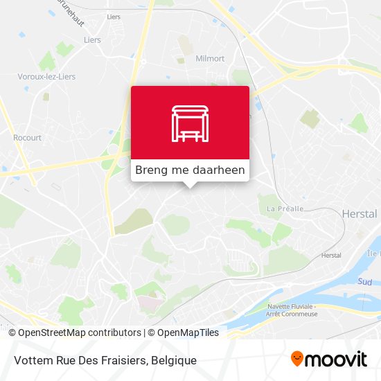 Vottem Rue Des Fraisiers kaart