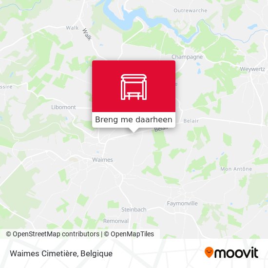 Waimes Cimetière kaart