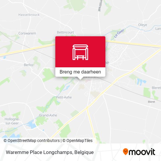 Waremme Place Longchamps kaart