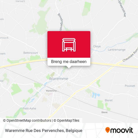 Waremme Rue Des Pervenches kaart