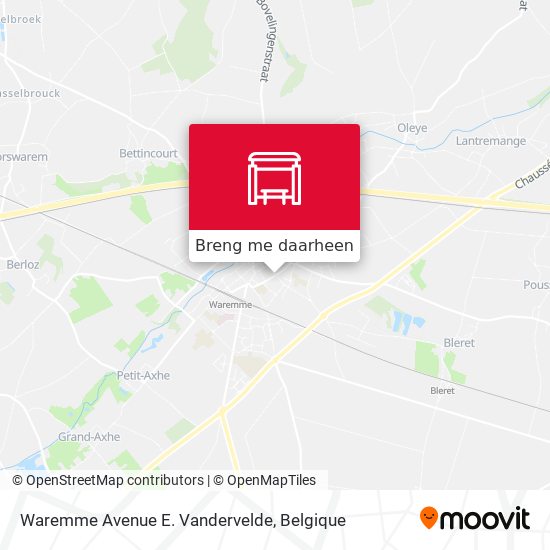 Waremme Avenue E. Vandervelde kaart